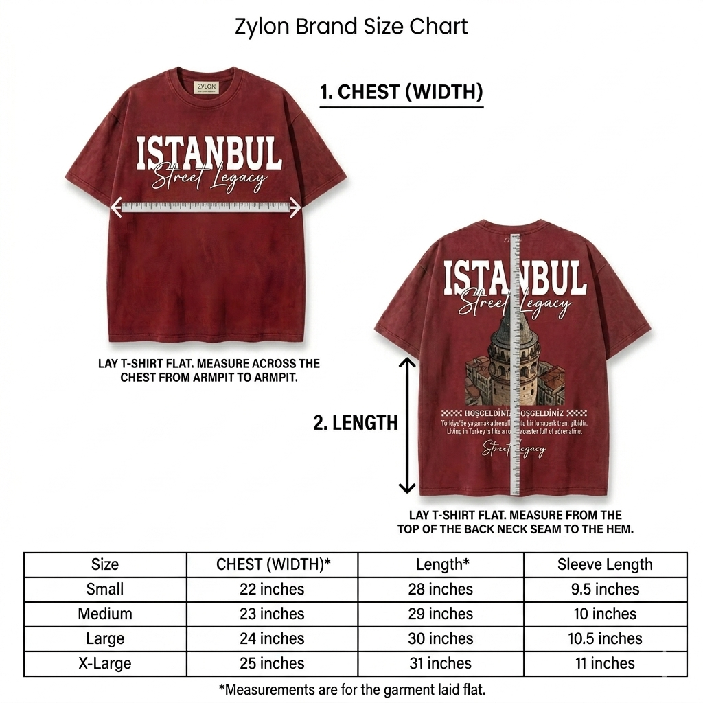 Zylon "Istanbul Street Legacy" – Premium Heavyweight Drop-Shoulder Tee | Red