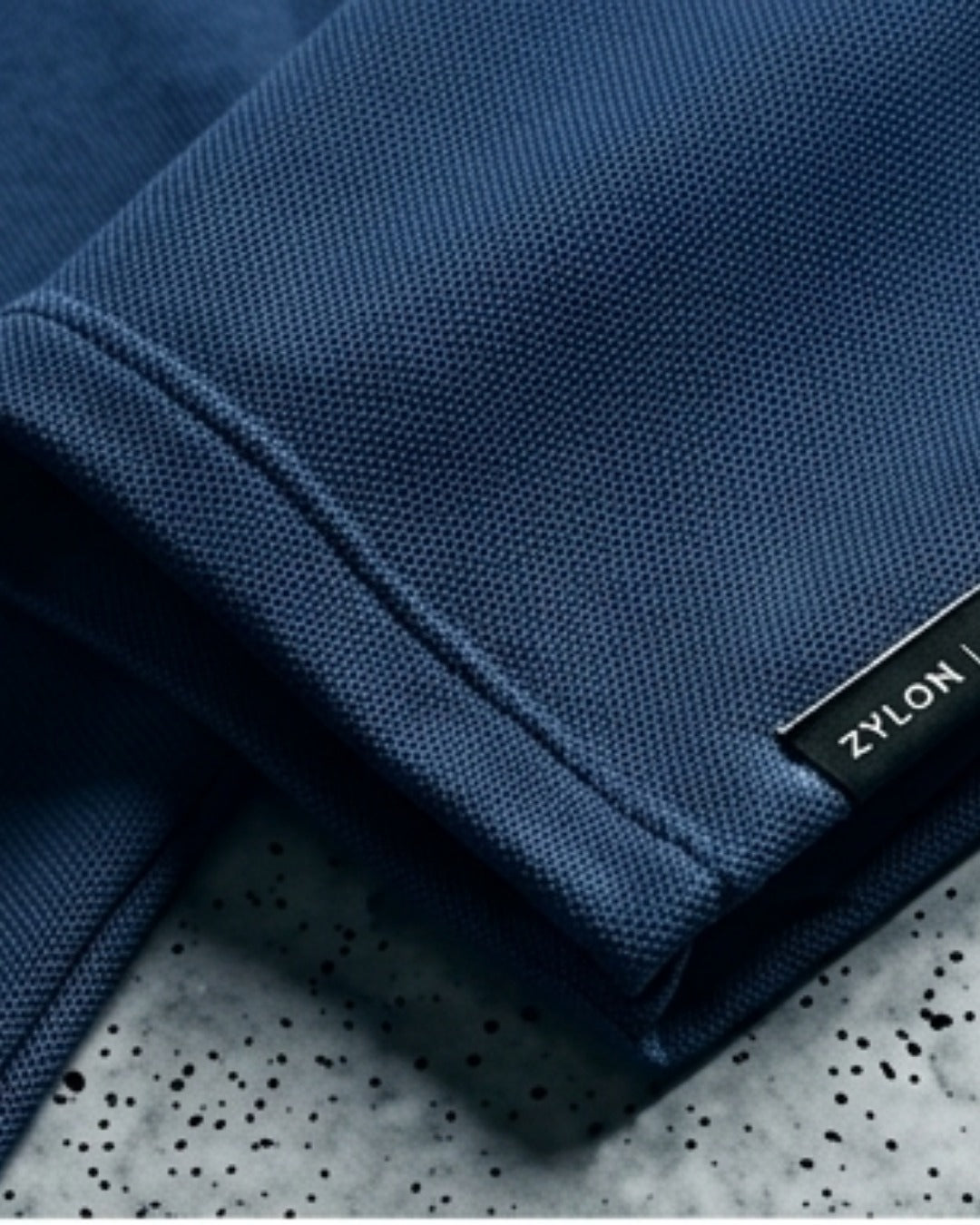 Zylon Heavy Knit Quarter-Zip Polo | Navy Blue