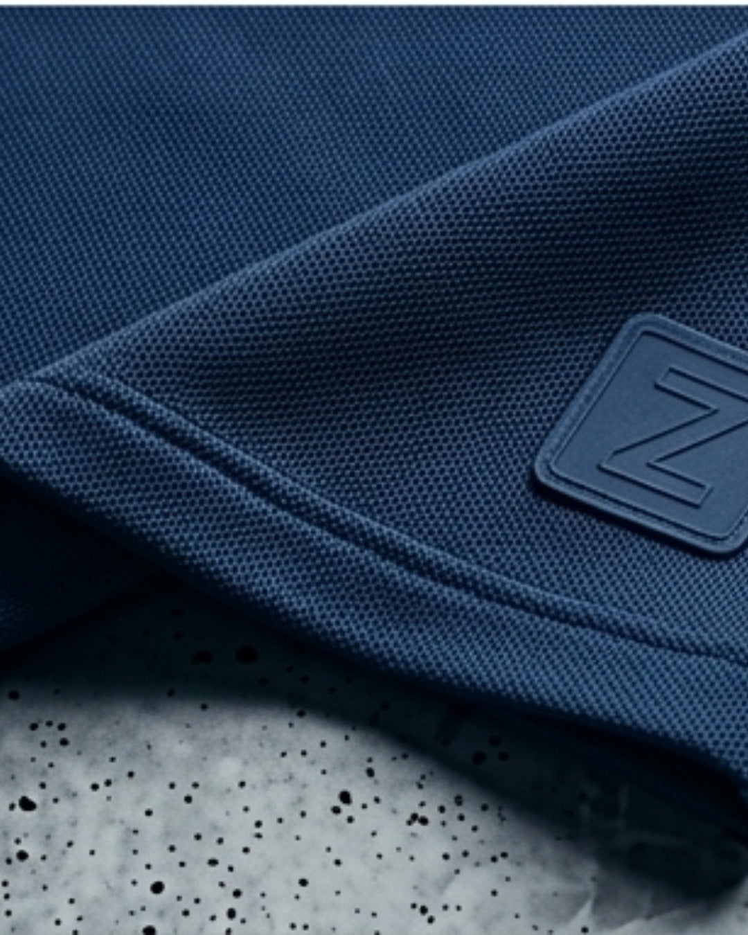 Zylon Heavy Knit Quarter-Zip Polo | Navy Blue