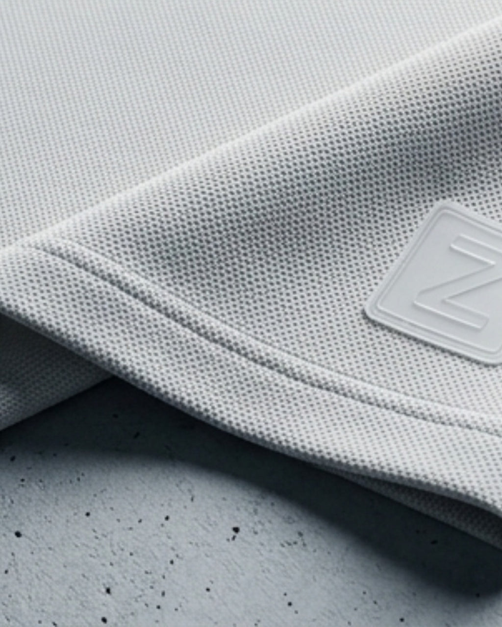 Zylon Heavy Knit Quarter-Zip Polo | Cool Gray