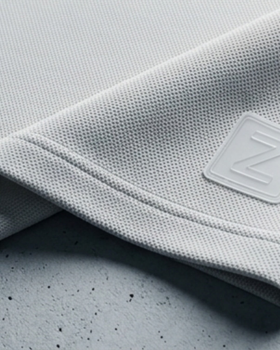 Zylon Heavy Knit Quarter-Zip Polo | Cool Gray